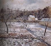Camille Pissarro Snow oil painting on canvas